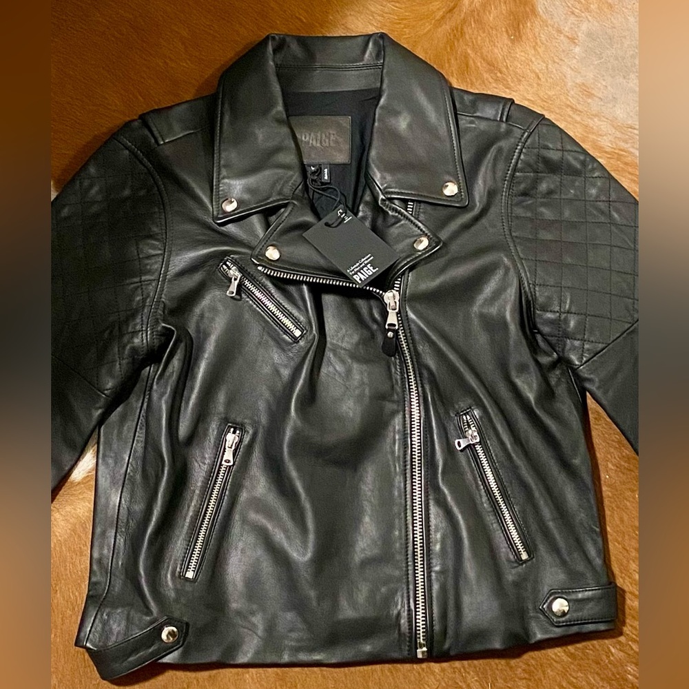 PAIGE Danisa Jacket - Black Leather.